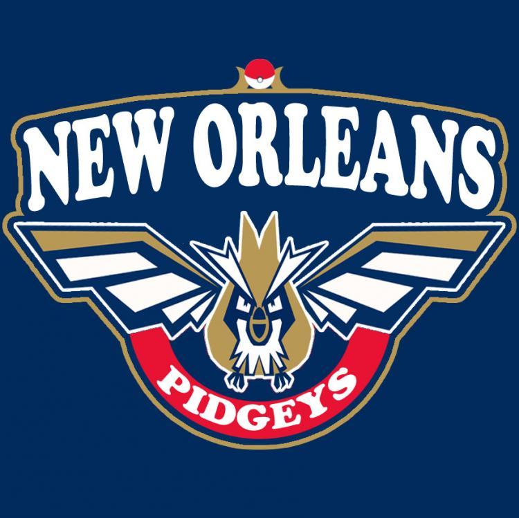 New Orleans Pelicans Pokemon logo iron on heat transfer